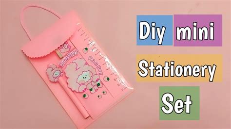 Diy mini stationery set | Diy stationery set, Diy stationery, Paper dolls diy