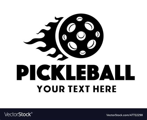 Pickleball logo black color Royalty Free Vector Image