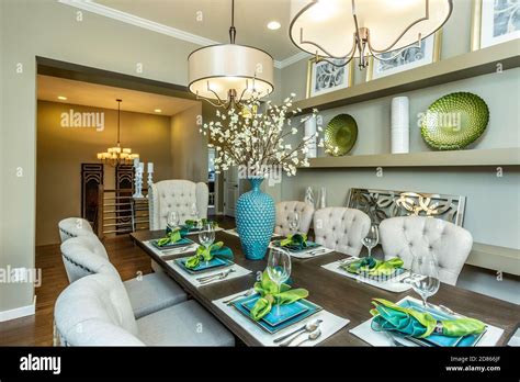 Dining room, Village Homes model home, Arvada, Colorado USA Stock Photo - Alamy