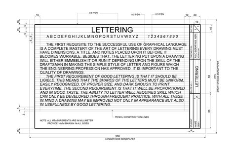 Plate Number one: Lettering in Engineering Drawing - LETTERING A B C D E F G H I J K L M N O P Q ...