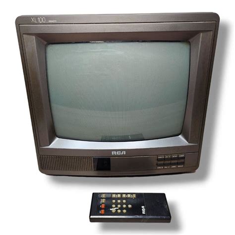 Vintage 13 RCA XL-100 Television CRT Tv W/remote Wood Grain Retro ...