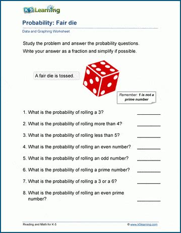 Probability Worksheets For Grade 4