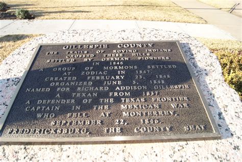 Gillespie County - TEXAS HISTORICAL MARKERS