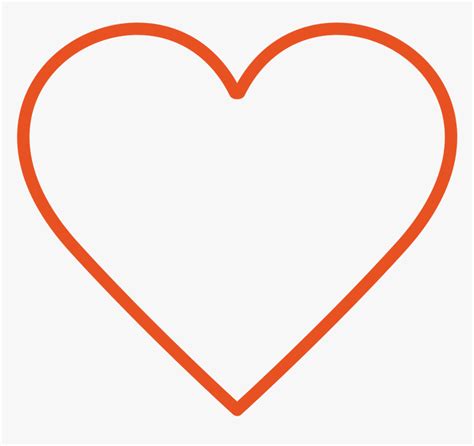 an orange heart outline on a white background