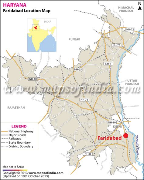 Where is Faridabad Located in India | Faridabad Location Map,Haryana