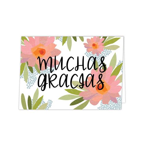 Printable Muchas Gracias Thank You Card Digital Download | Etsy