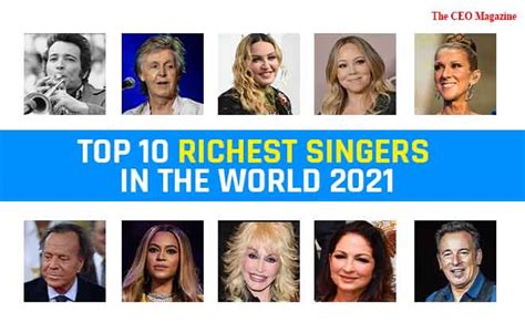 Top 10 richest singers in the world 2021 | The CEO Magazine India