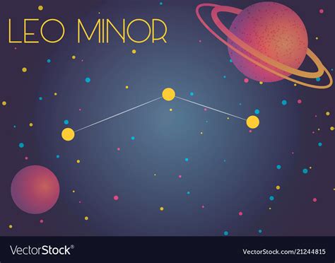 Constellation leo minor Royalty Free Vector Image