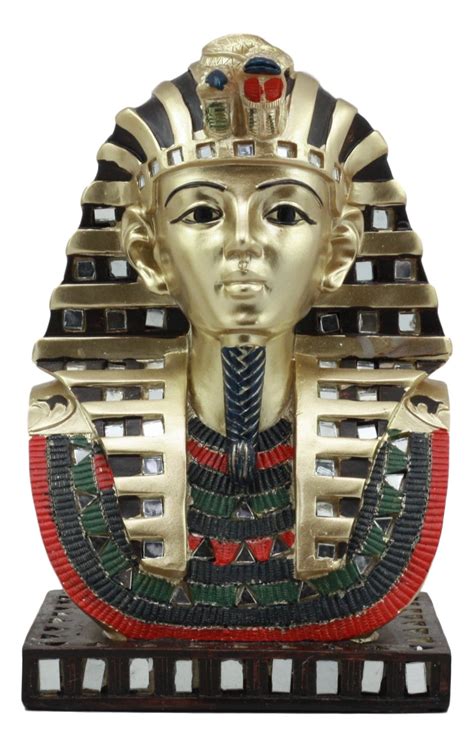 Buy Ebros Ancient Egyptian Pharaoh of King TUT Statue Golden Tutankhamun Bust Figurine Online at ...