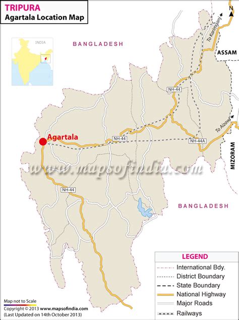 Agartala Location Map, Where is Agartala