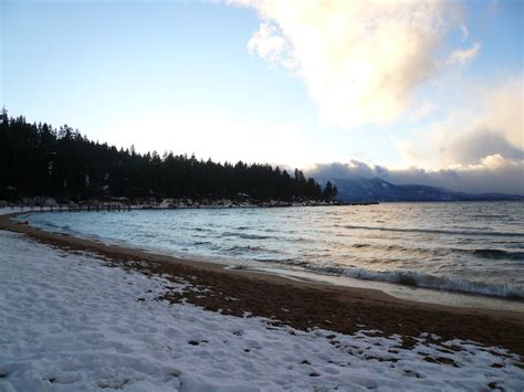 Zephyr Cove Beach - Snow and Sun | len gilbert | Flickr