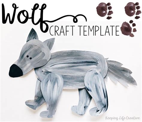 Cut-and-Paste Wolf Craft for Kids - Keeping Life Creative