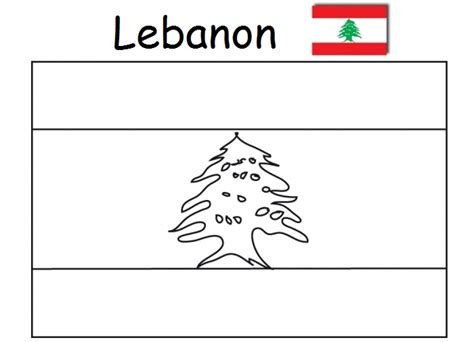 Geography Blog: Lebanon Colouring Flag