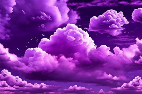 Premium Photo | Purple clouds in the night sky