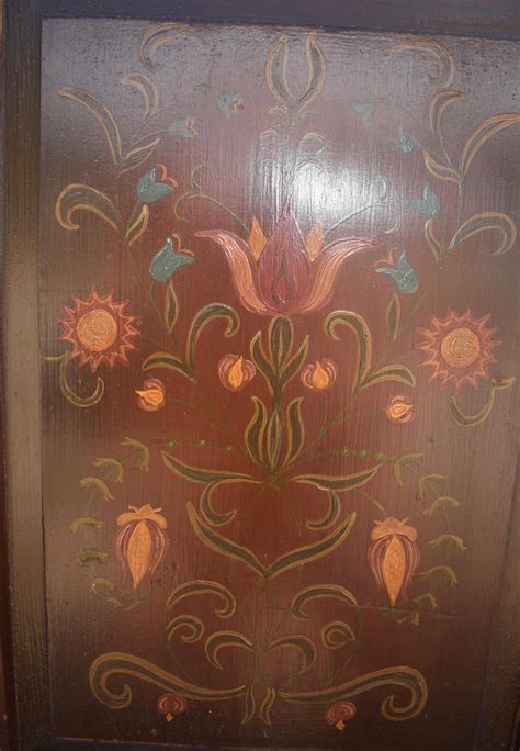 Pine Folk Art Painted Wardrobe For Sale at 1stDibs | painted pine wardrobe, pine painted ...