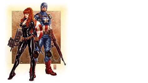 fantasy Art, Captain America, Black Widow Wallpapers HD / Desktop and Mobile Backgrounds