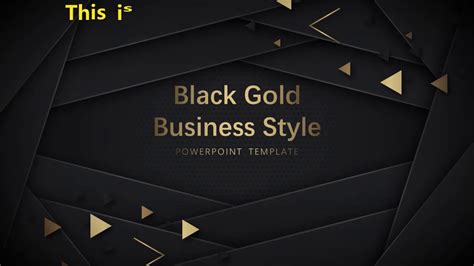 Black And Gold Powerpoint Template