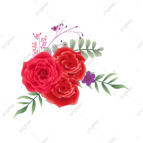 Red Roses Wedding Vector Hd PNG Images, Ic22828 Red Roses Vector ...
