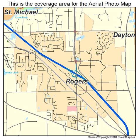 Aerial Photography Map of Rogers, MN Minnesota