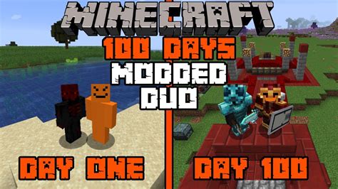 Minecraft 100 days MODDED DUO - YouTube