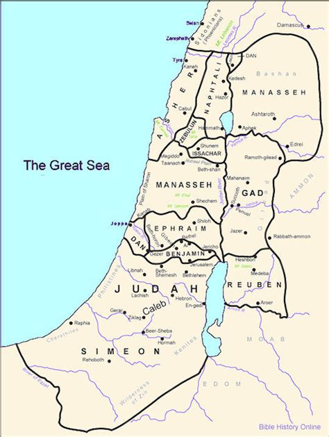 Maps - 12 Tribes of Israel