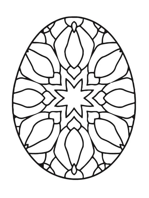 Charming Easter Egg Coloring Page - Free Printable Coloring Pages for Kids
