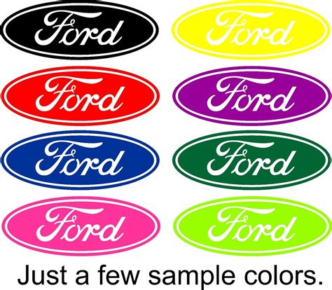 Ford Decal Script Oval Vinyl Decal Sticker Car