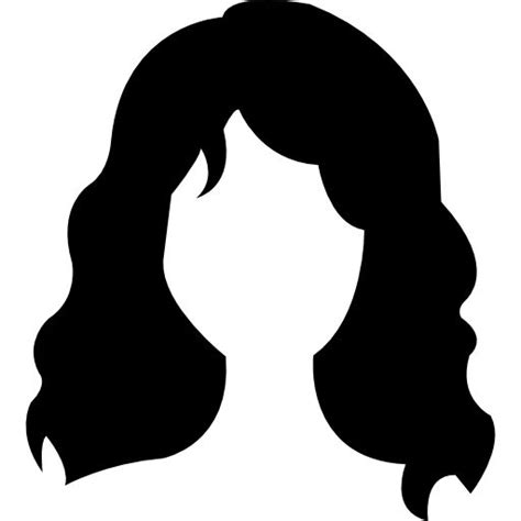 the silhouette of a woman's head with long hair