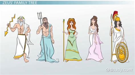 Greek Gods Family Tree | Zeus Children & Siblings - Lesson | Study.com