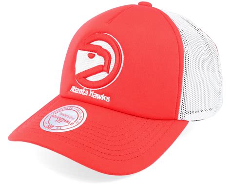 Atlanta Hawks Off The Backboard Scarlet/White Trucker - Mitchell & Ness ...