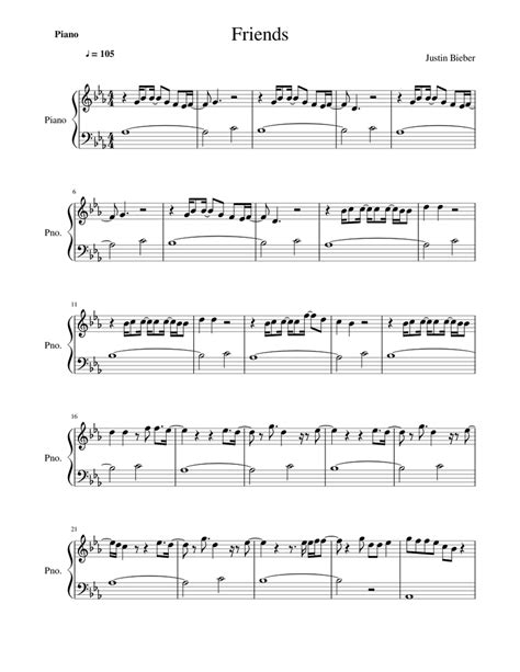 Friends Sheet music for Piano | Download free in PDF or MIDI ...