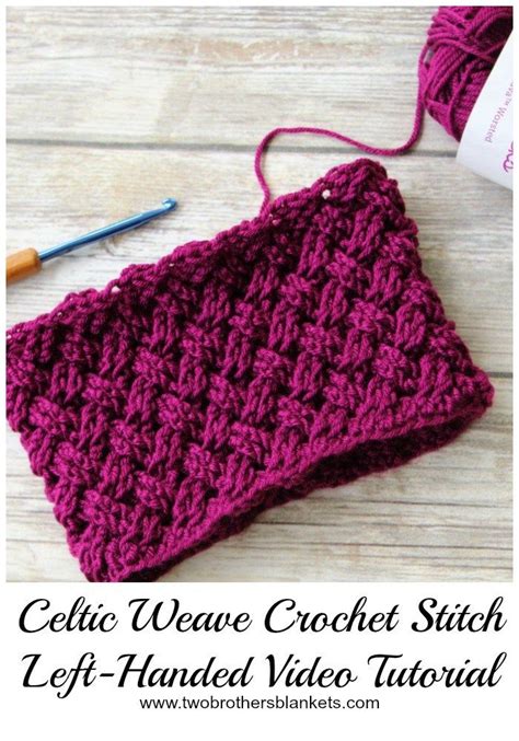 Celtic Weave Crochet Stitch- Left Handed Tutorial - | Crochet tutorial, Crochet stitches left ...