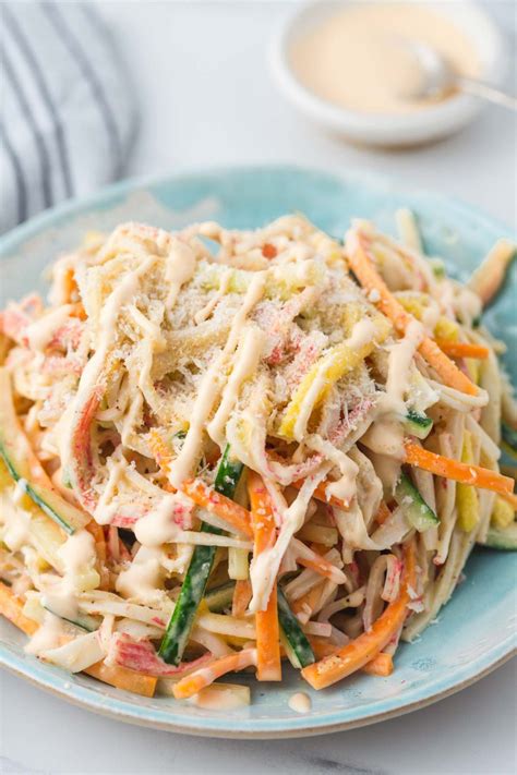 Easy Spicy Crab Kani Salad Recipe - Little Sunny Kitchen