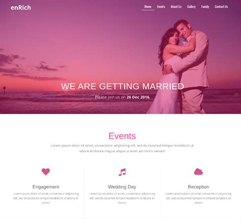 11+ Free Wedding Website Themes & Templates | Design Trends - Premium PSD, Vector Downloads