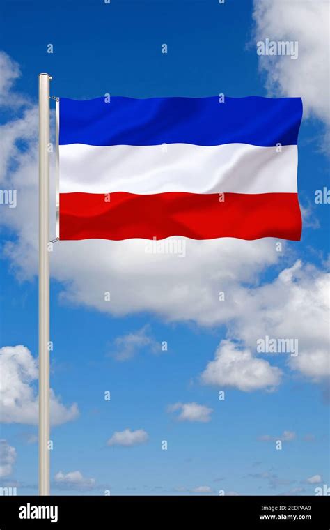 Flag of Schleswig-Holstein, Germany, Schleswig-Holstein Stock Photo - Alamy