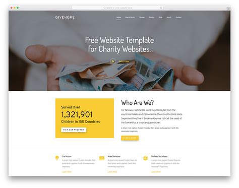 GiveHope - Free Charity Foundation Website Template 2024 - Colorlib