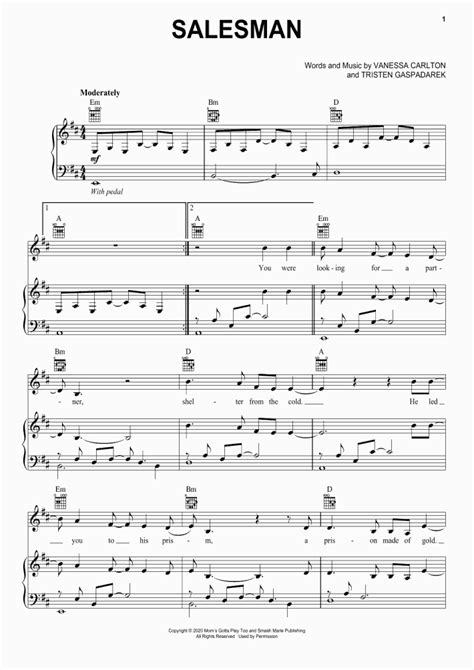 Salesman Piano Sheet Music | OnlinePianist