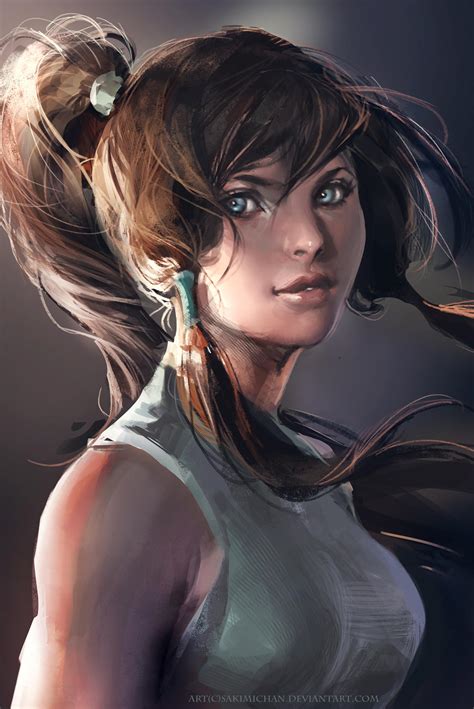 Korra .roughpaint. by sakimichan on DeviantArt