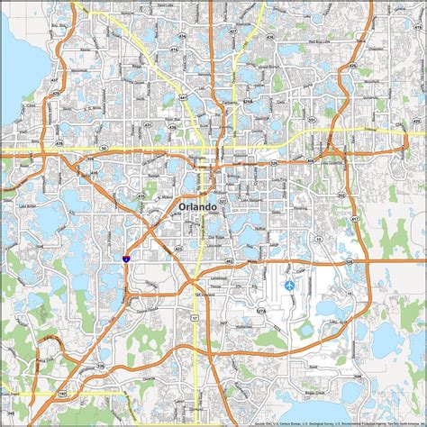 Map of Orlando, Florida - GIS Geography