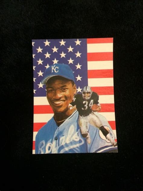 Bo Jackson Football Baseball Trading Card Mint Condition All American ...