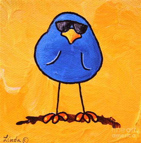 Cool Bird Painting by LimbBirds Whimsical Birds