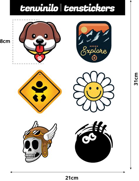 Sticker set car window sticker - TenStickers