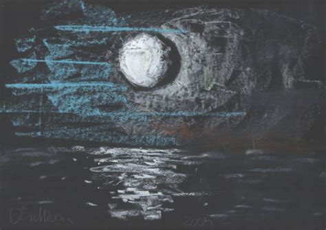 Moon Over Ocean Painting at PaintingValley.com | Explore collection of ...