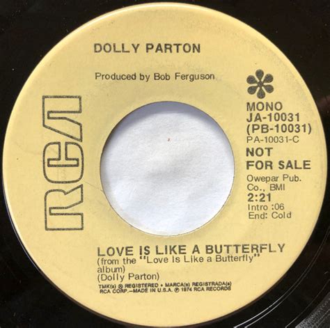 Dolly Parton - Love Is Like A Butterfly (1974, Vinyl) | Discogs