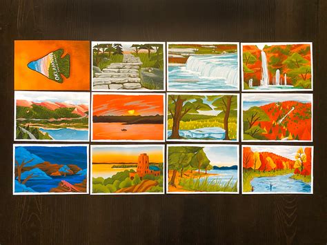 Oklahoma State Park Postcards on Behance