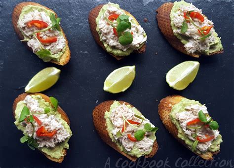 Crab and Avocado Toasts - A Cookbook Collection