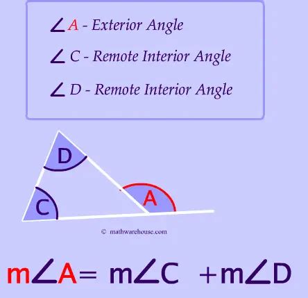 Interior Exterior Angles Triangle Worksheet | Cabinets Matttroy