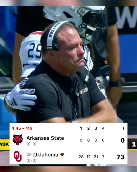 Emotional Arkansas State head coach nearly in tears and consoled by ...