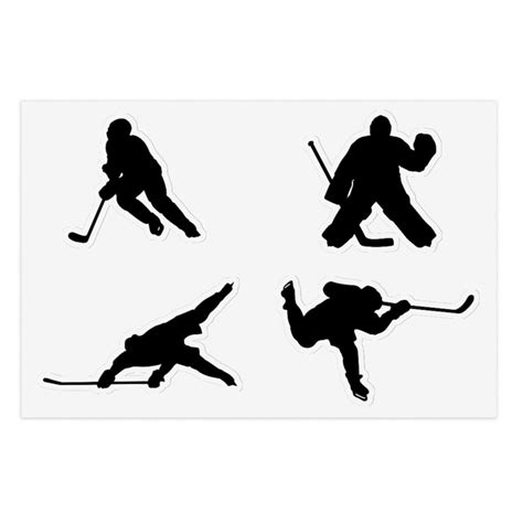 Hockey Player Stickers and Goalie Sticker Sheets, Hockey Stickers - Etsy