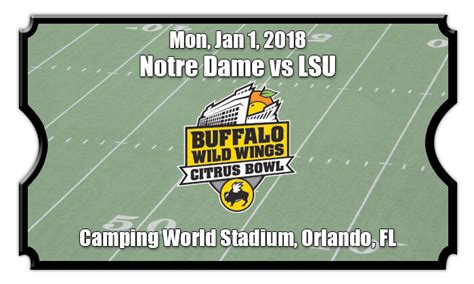 Citrus Bowl - Monday, Jan 1, 2018 at 1:00 PM ET on ABC - Irish Football ...